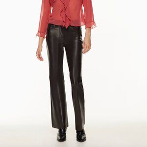 Wilfred Aritzia Pleather Beatrix Pant Deep Purple Brown